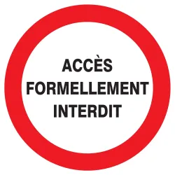 Panneau ACCES FORMELLEMENT INTERDIT NO Taliaplast 623213 | 623213