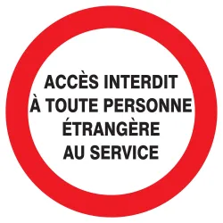 Panneau ACCES INTERDIT TOUTE PERSONNE Taliaplast 627239 | 627239