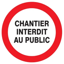 Panneau CHANTIER INTERDIT AU PUBLIC NO Taliaplast 624216 | 624216