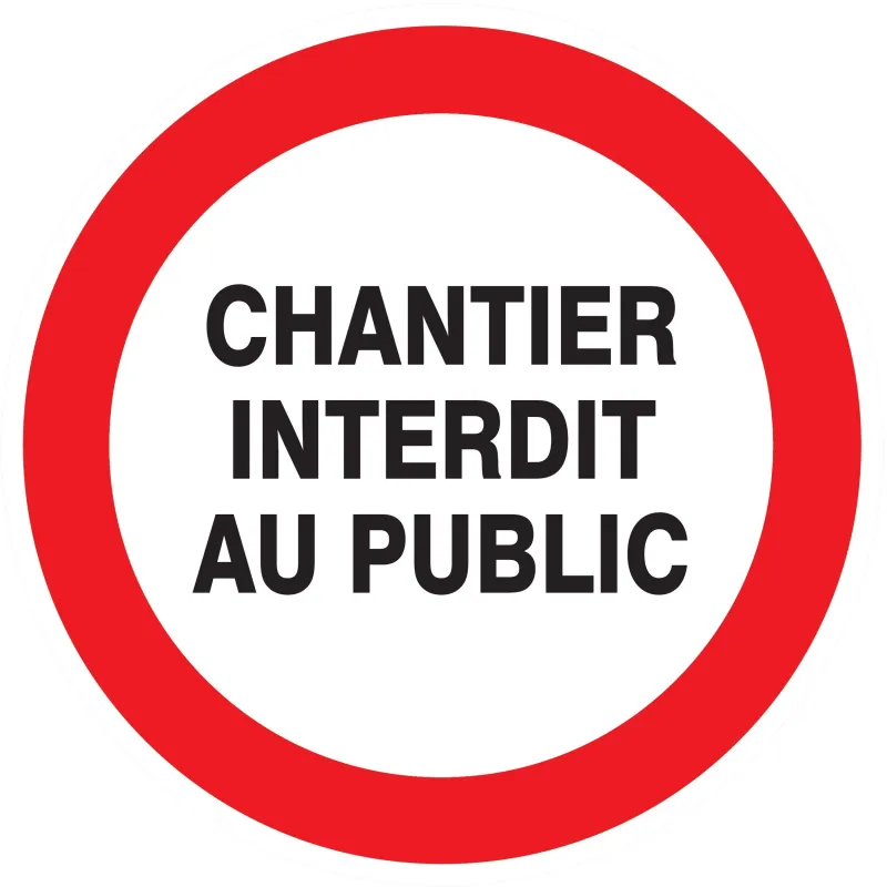 Panneau CHANTIER INTERDIT AU PUBLIC NO Taliaplast 624216 | 624216