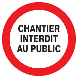 Panneau CHANTIER INTERDIT AU PUBLIC NO Taliaplast 627217 | 627217