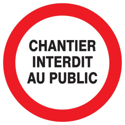 Panneau CHANTIER INTERDIT AU PUBLIC NO Taliaplast 622215 | 622215