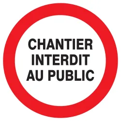 Panneau CHANTIER INTERDIT AU PUBLIC NO Taliaplast 622215 | 622215