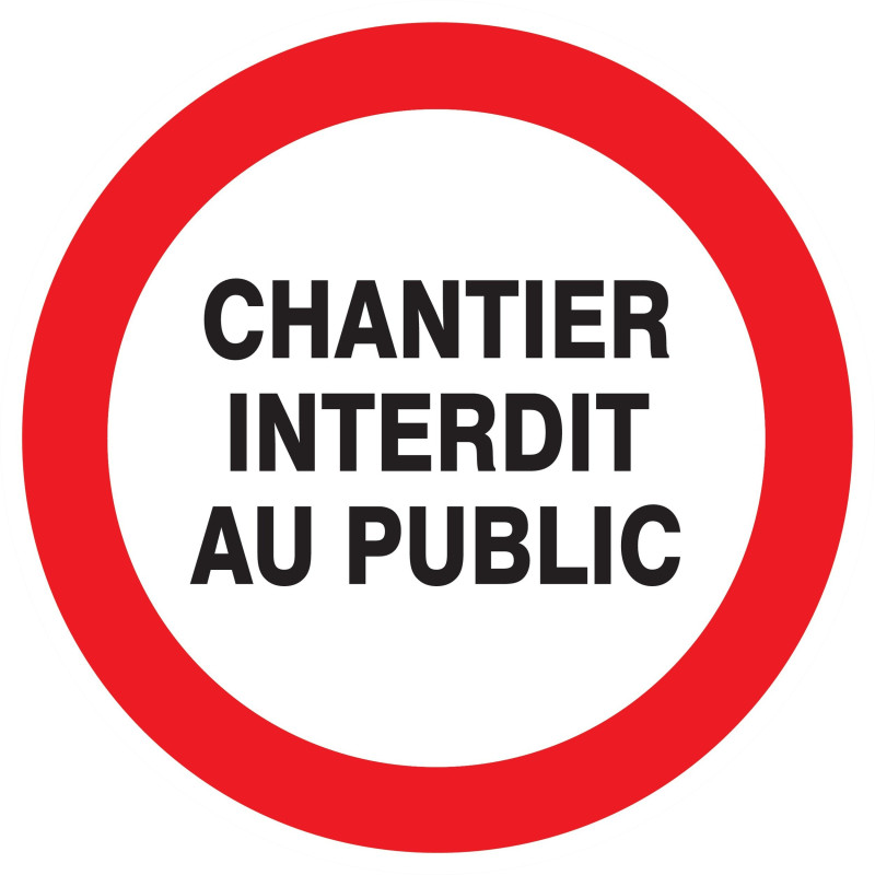 Panneau CHANTIER INTERDIT AU PUBLIC NO Taliaplast 622215 | 622215