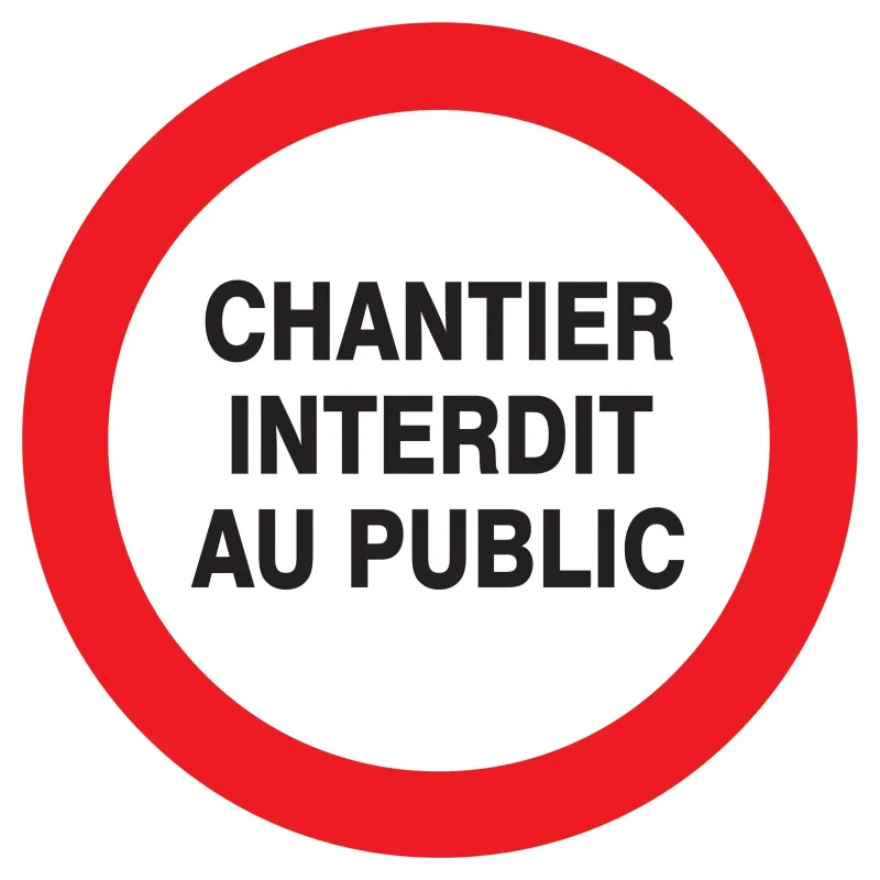 Panneau CHANTIER INTERDIT AU PUBLIC NO Taliaplast 622215 | 622215 Panneau CHANTIER INTERDIT AU PUBLIC NO Taliaplast 622215 | 622215