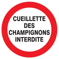 Panneau CUEILLETTE CHAMPIGNONS INTERD. Taliaplast 624241 | 624241