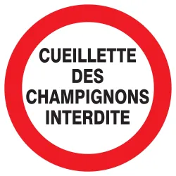 Panneau CUEILLETTE CHAMPIGNONS INTERD. Taliaplast 622237 | 622237