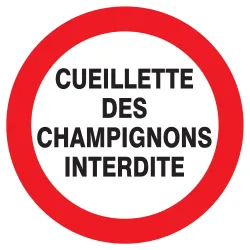 Panneau CUEILLETTE CHAMPIGNONS INTERD. Taliaplast 623238 | 623238