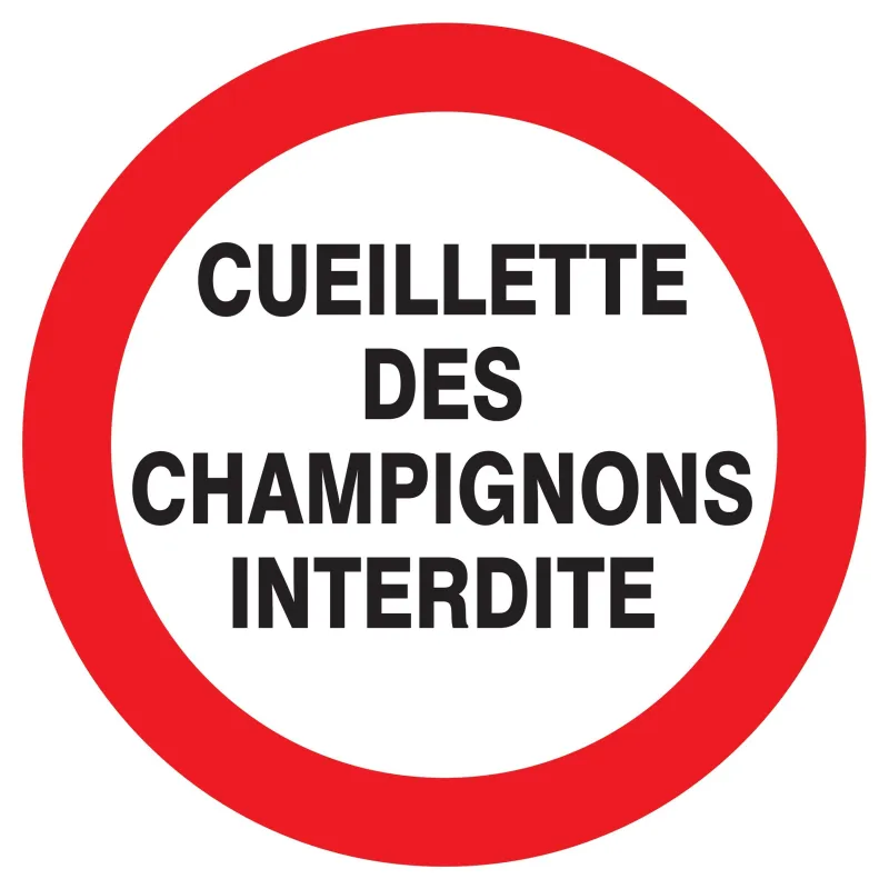 Panneau CUEILLETTE CHAMPIGNONS INTERD. Taliaplast 623238 | 623238