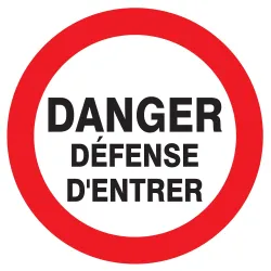 Panneau DANGER DEFENSE D'ENTRER NORMAS Taliaplast 624217 | 624217