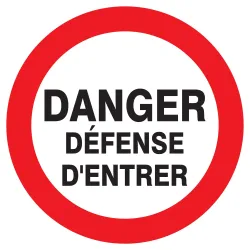 Panneau DANGER DEFENSE D'ENTRER NORMAS Taliaplast 622216 | 622216