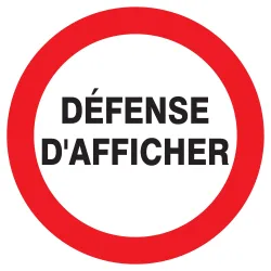 Panneau DEFENSE D'AFFICHER NORMASIGN D Taliaplast 622238 | 622238