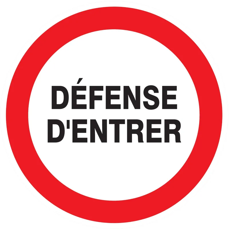 Panneau DEFENSE D'ENTRER NORMASIGN D.8 Taliaplast 624218 | 624218 Panneau DEFENSE D'ENTRER NORMASIGN D.8 Taliaplast 624218 | 624218