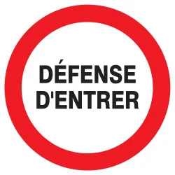 Panneau DEFENSE D'ENTRER NORMASIGN D.4 Taliaplast 623215 | 623215