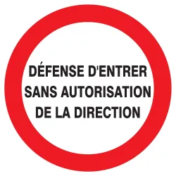 Panneau DEFENSE D'ENTRER SANS AUTORIS. Taliaplast 623224 | 623224