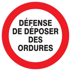 Panneau DEFENSE DE DEPOSER DES ORDURES Taliaplast 627220 | 627220