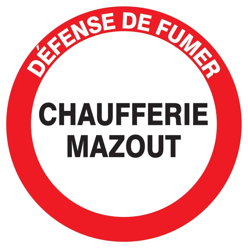 Panneau DEFENSE DE FUMER CHAUFFERIE MA Taliaplast 623241 | 623241 Panneau DEFENSE DE FUMER CHAUFFERIE MA Taliaplast 623241 | 623241