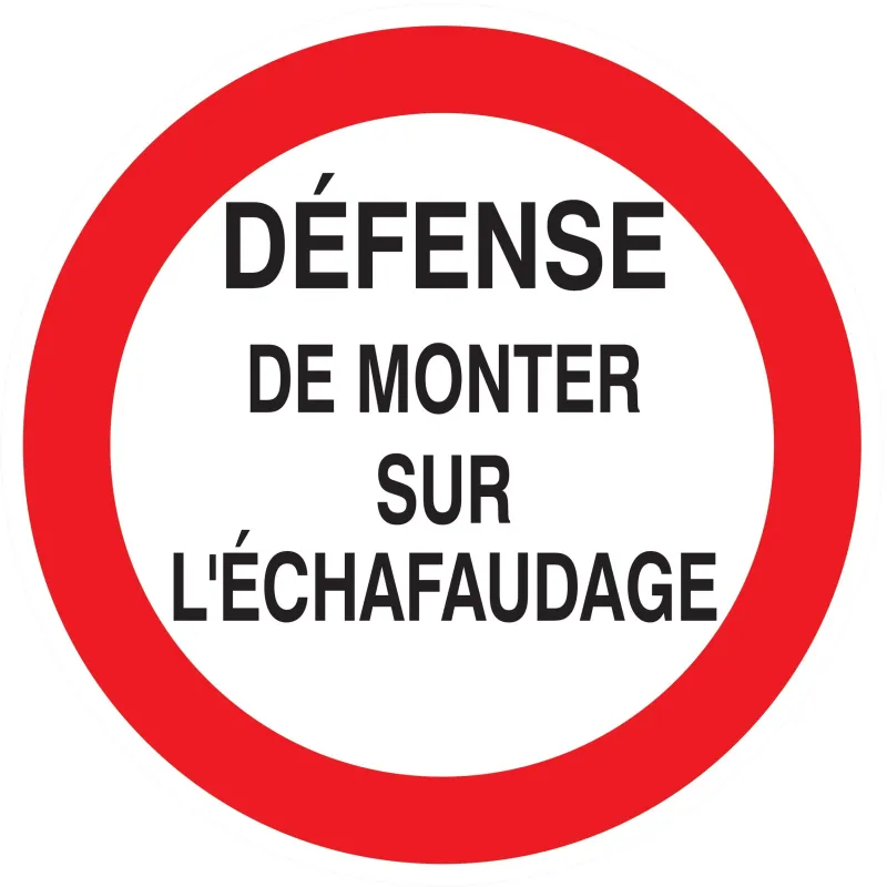 Panneau DEFENSE MONTER S/ ECHAFAUDAGE Taliaplast 624200 | T624200 Panneau DEFENSE MONTER S/ ECHAFAUDAGE Taliaplast 624200 | T624200