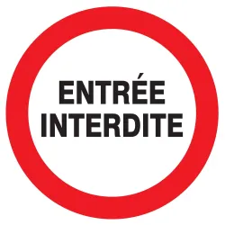 Panneau ENTREE INTERDITE NORMASIGN D.8 Taliaplast 624244 | 624244