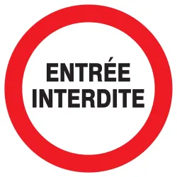 Panneau ENTREE INTERDITE NORMASIGN D.1 Taliaplast 627247 | 627247
