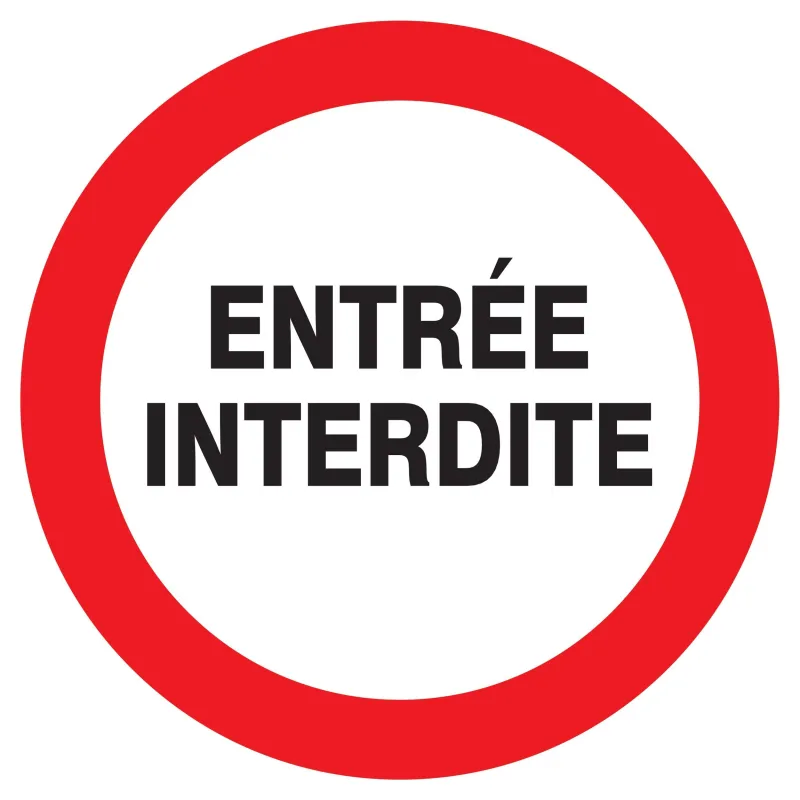 Panneau ENTREE INTERDITE NORMASIGN D.1 Taliaplast 627247 | 627247