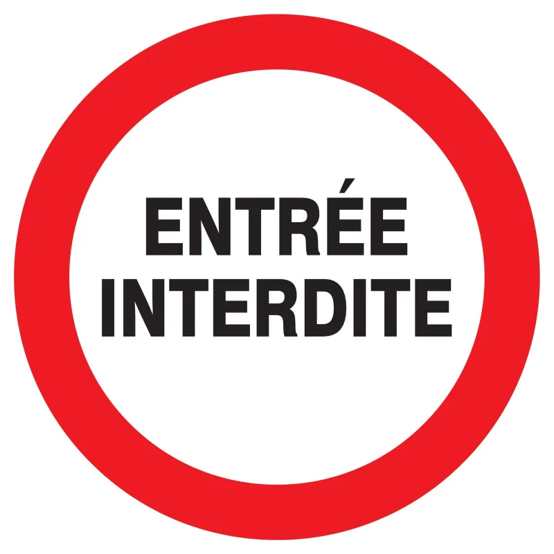 Panneau ENTREE INTERDITE NORMASIGN D.3 Taliaplast 622242 | 622242