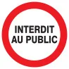 Panneau INTERDIT AU PUBLIC NORMASIGN D Taliaplast 623217 | 623217