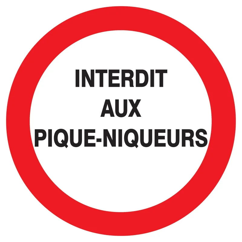 Panneau INTERDIT AUX PIQUE- NIQUEURS N Taliaplast 622226 | 622226