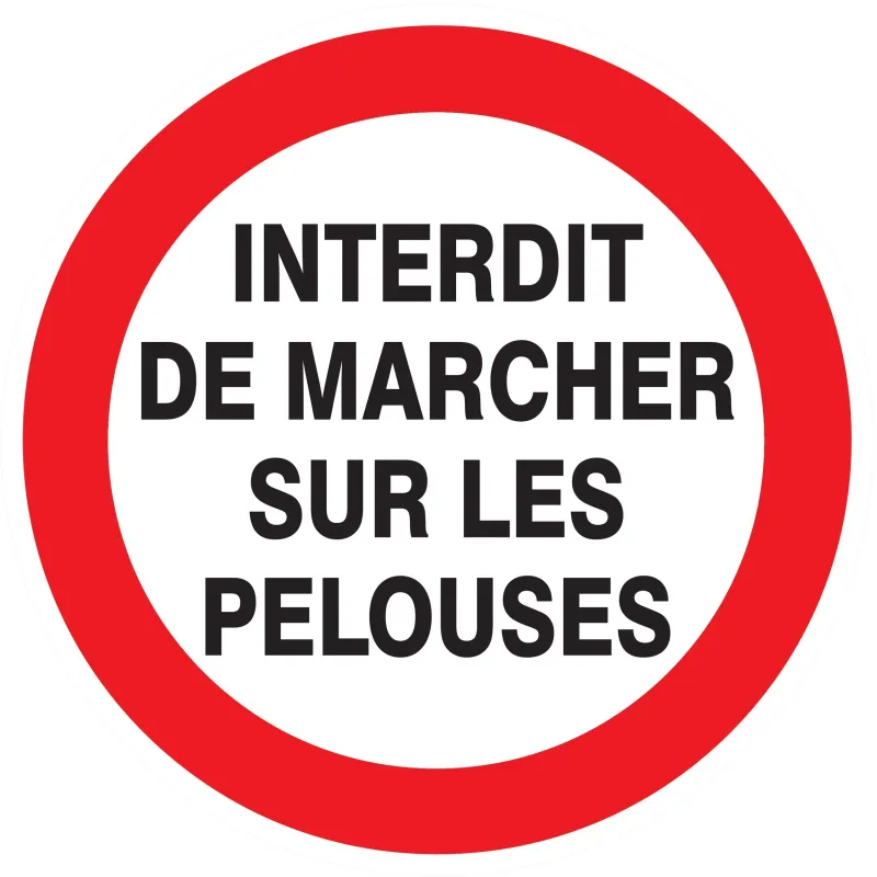 Panneau INTERDIT MARCHER SUR PELOUSES Taliaplast 624257 | 624257