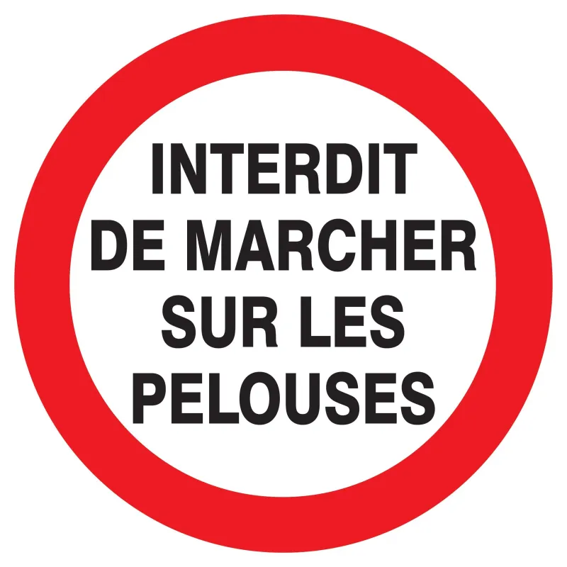 Panneau INTERDIT MARCHER SUR PELOUSES Taliaplast 622257 | 622257