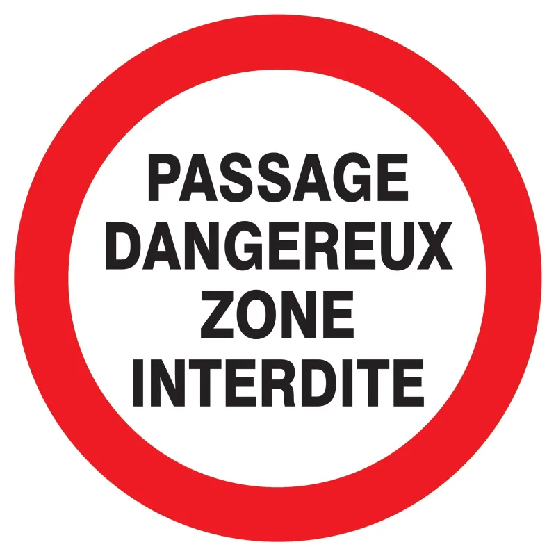 Panneau PASSAGE DANGEREUX ZONE INTERD. Taliaplast 627236 | 627236 Panneau PASSAGE DANGEREUX ZONE INTERD. Taliaplast 627236 | 627236