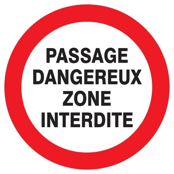 Panneau PASSAGE DANGEREUX ZONE INTERD. Taliaplast 622231 | 622231 Panneau PASSAGE DANGEREUX ZONE INTERD. Taliaplast 622231 | 622231