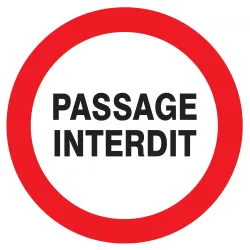 Panneau PASSAGE INTERDIT NORMASIGN D.8 Taliaplast 624221 | 624221