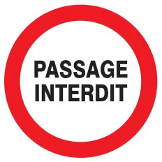 Panneau PASSAGE INTERDIT NORMASIGN D.8 Taliaplast 624221 | 624221