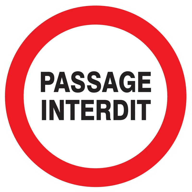 Panneau PASSAGE INTERDIT NORMASIGN D.8 Taliaplast 624221 | 624221 Panneau PASSAGE INTERDIT NORMASIGN D.8 Taliaplast 624221 | 624221