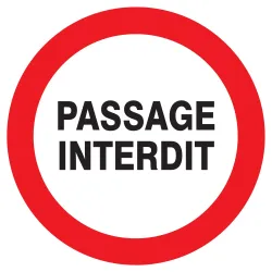 Panneau PASSAGE INTERDIT NORMASIGN D.1 Taliaplast 627222 | 627222