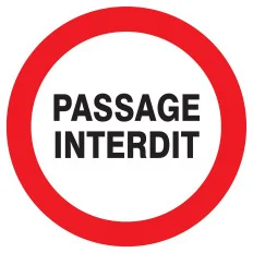 Panneau PASSAGE INTERDIT NORMASIGN D.1 Taliaplast 627222 | 627222