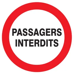 Panneau PASSAGERS INTERDITS NORMASIGN Taliaplast 624234 | 624234