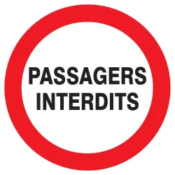 Panneau PASSAGERS INTERDITS NORMASIGN Taliaplast 627235 | 627235