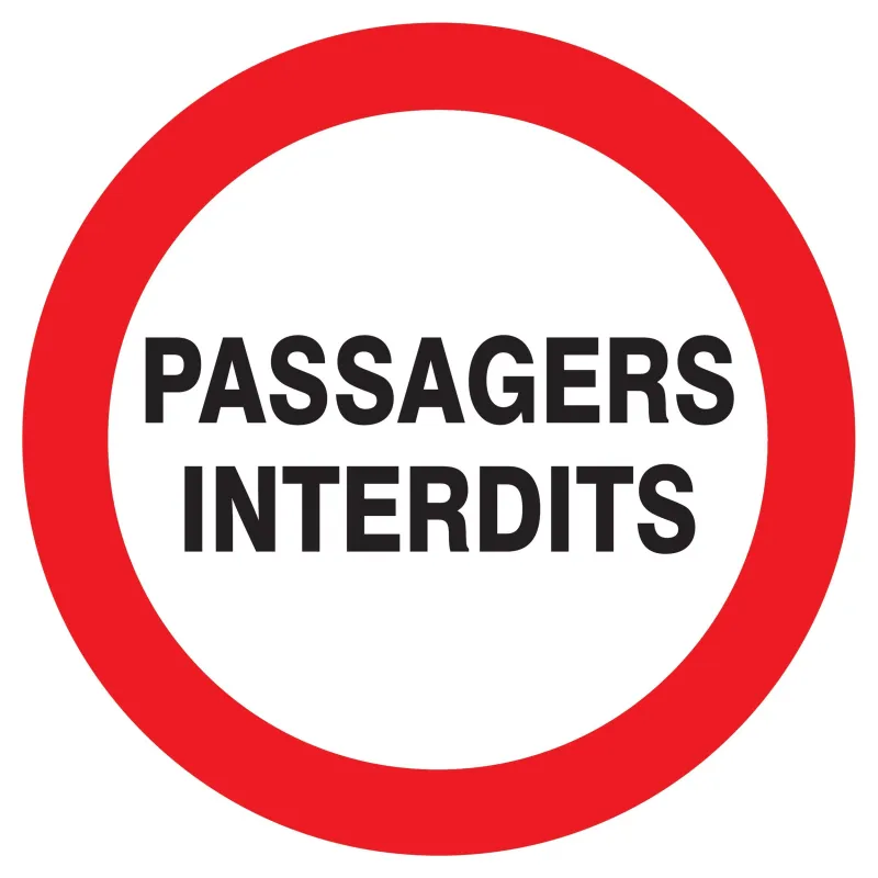 Panneau PASSAGERS INTERDITS NORMASIGN Taliaplast 627235 | 627235 Panneau PASSAGERS INTERDITS NORMASIGN Taliaplast 627235 | 627235