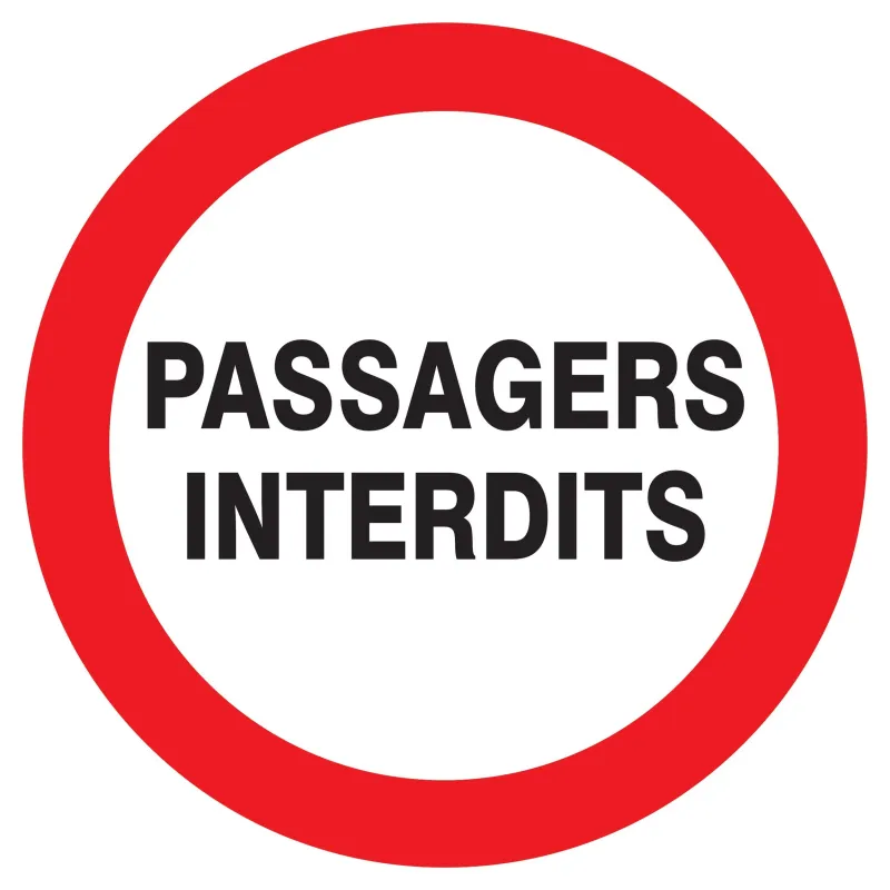 Panneau PASSAGERS INTERDITS NORMASIGN Taliaplast 622230 | T622230 Panneau PASSAGERS INTERDITS NORMASIGN Taliaplast 622230 | T622230
