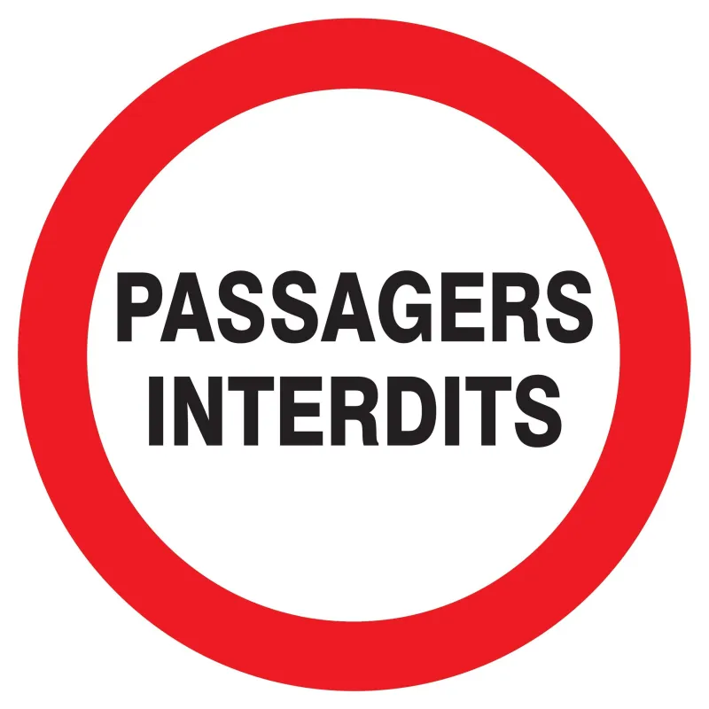 Panneau PASSAGERS INTERDITS NORMASIGN Taliaplast 623231 | 623231 Panneau PASSAGERS INTERDITS NORMASIGN Taliaplast 623231 | 623231