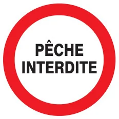 Panneau PECHE INTERDITE NORMASIGN D.80 Taliaplast 624236 | 624236