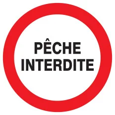 Panneau PECHE INTERDITE NORMASIGN D.30 Taliaplast 622232 | 622232