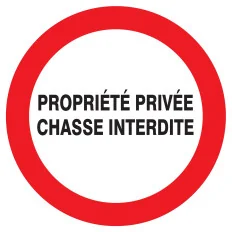 Panneau PROPRIETE PRIVEE CHASSE INTERD Taliaplast 622233 | 622233