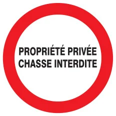 Panneau PROPRIETE PRIVEE CHASSE INTERD Taliaplast 623234 | 623234