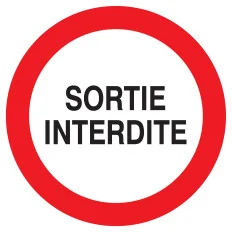 Panneau SORTIE INTERDITE NORMASIGN D.1 Taliaplast 627246 | 627246