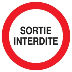 Panneau SORTIE INTERDITE NORMASIGN D.3 Taliaplast 622241 | 622241