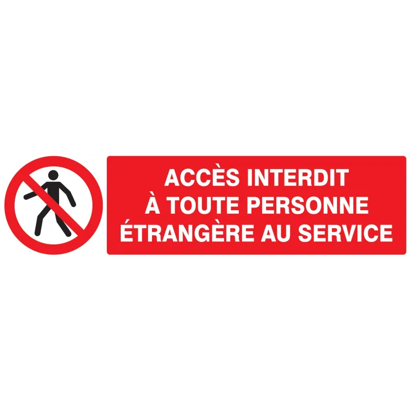 Panneau ACCES INTERD. A TOUTE PERSONNE Taliaplast 620204 | 620204