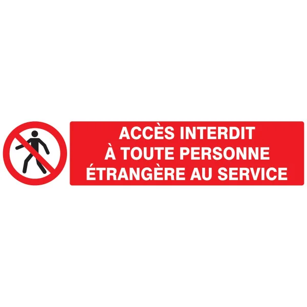 Panneau ACCES INTERD. A TOUTE PERSONNE Taliaplast 625204 | 625204